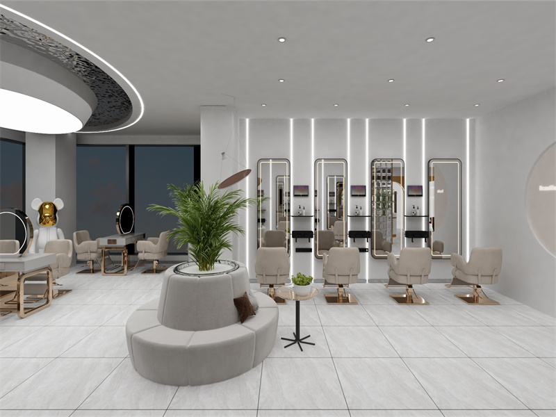 濟南萬達理發(fā)店裝修設計施工-美宣造型